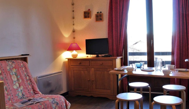 Quiet studio cabin, 4 pers, ski-in/ski-out - Risoul 1850 in Risoul