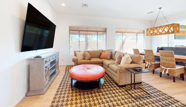 Recently remodeled mountain-view home with heated pool, tennis, fireplace, grill