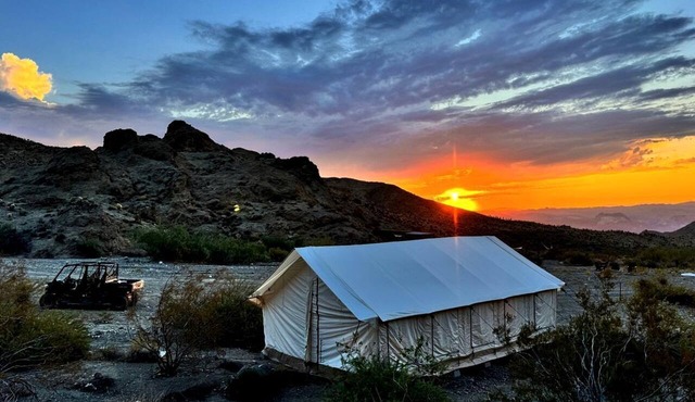 Remote Expansive Tented Cabin Incredible for a Glamping Experience in Nevada