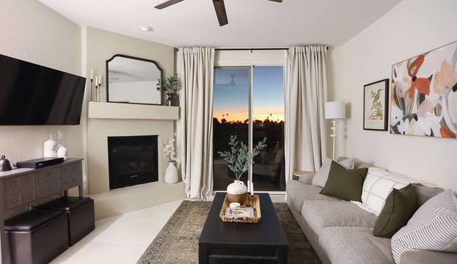 Scenic views of Superstition Springs Golf Course right outside your door.