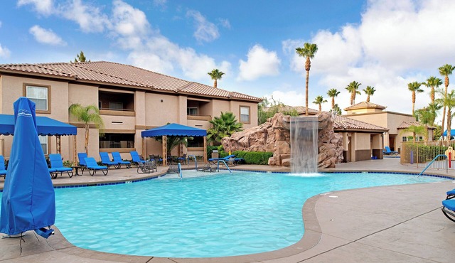 Spacious Suite with Patio | Outdoor Pool Access Near Fountains of Bellagio