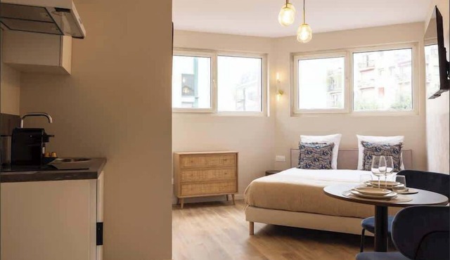 Studio Climatisé & Équipé – 20 min de Paris Centre in Le Pré-Saint-Gervais