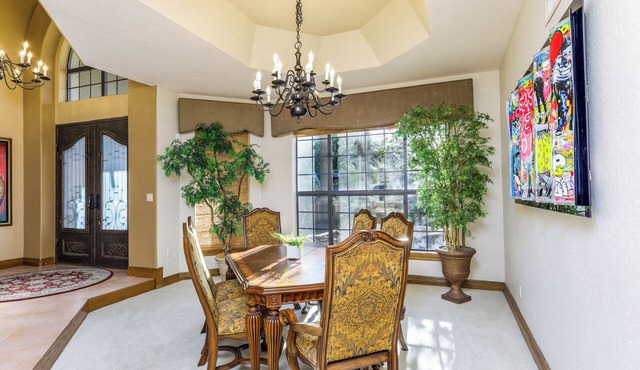 Stunning Mountain Views, Relaxing Pool, Heated Spa, Fun Game Room, Sports Court!