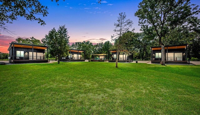 Tranquil Tiny Home Resort with Heated Pool & Goats near Houston, Hempstead Texas in Hempstead