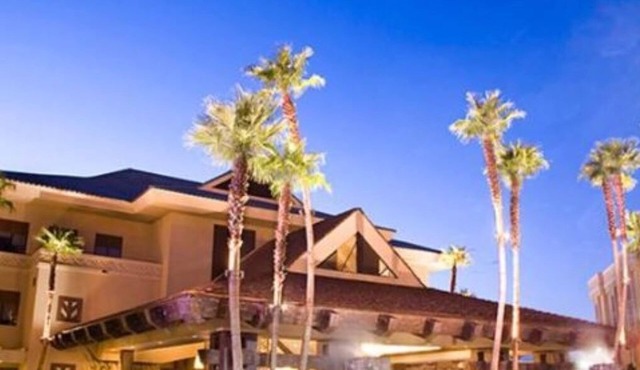 Tropical desert retreat at the south end of the Las Vegas Strip.