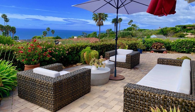 Tropical oceanview Malibu luxury retreat heated salt pool, spa, firepit, beaches in Malibu