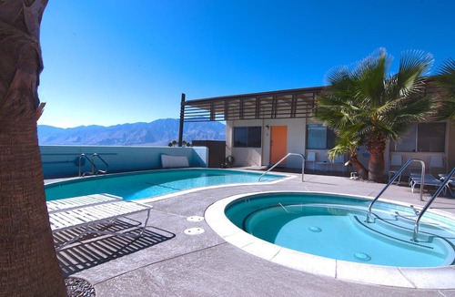 Desert Hot Springs Apartment | The Getaway 1BR #5: Pool, Mountain View, Kids/Pets welcome