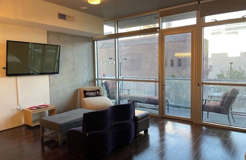 Downtown Las Vegas Condo | Balcony Luxury High Rise Downtown Fremont Casinos