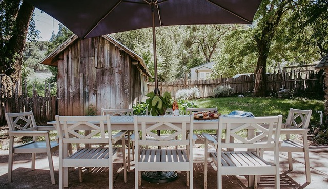 Idyllic wine country home with open layout, serene views, & alfresco dining